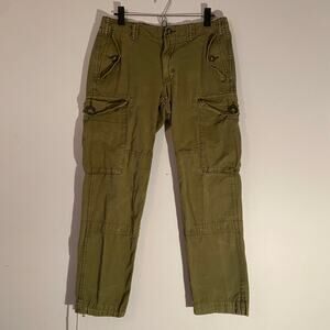 Polo Ralph Lauren Cargo Combat Pants 1967 Army Green Vintage Straight 32 / 30